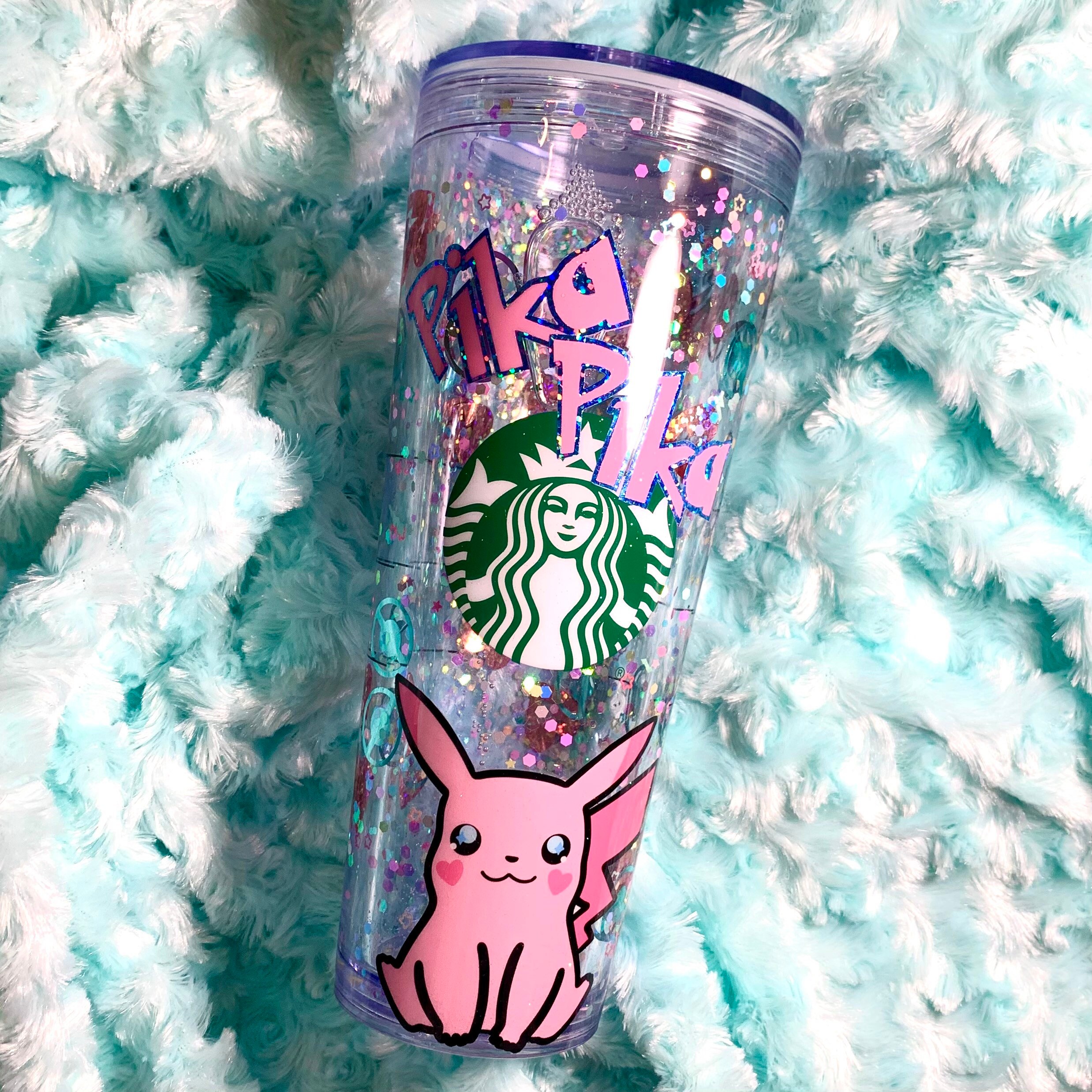 Pikachu Starbucks Double Wall Acrylic Tumbler Venti 24oz Etsy