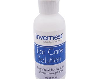 Inverness Ear Care Solution 2 FL OZ - Gentle Piercing Aftercare Alcohol-Free Cleanser