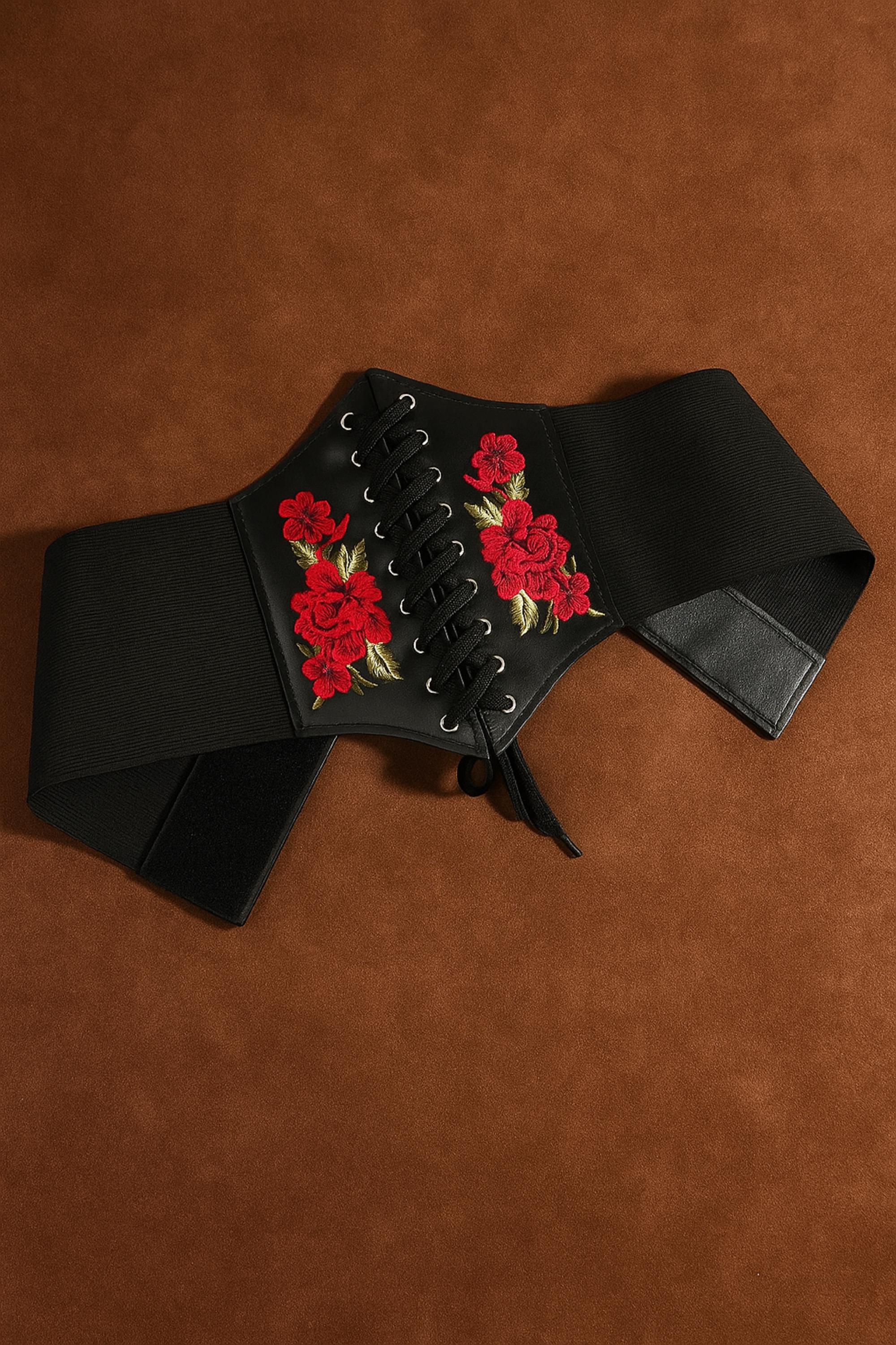 Faux Leather Corset Belt: Elastic Lace-up Cinch Waistband - Etsy