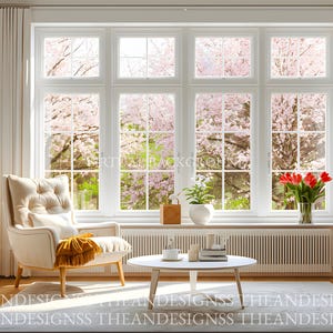 Fondo de equipos de primavera • Fondo digital acogedor de estilo cottagecore • Oficina en casa con flores • Fondo de pantalla virtual para reuniones de Zoom