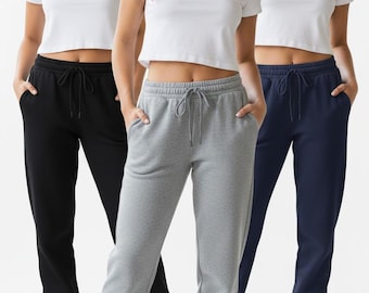 Fleece Joggers: Women's Lightweight Lounge Pants with Pockets