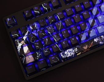 Solo Leveling Anime Keycap Set 108 | Japanese Style PBT Custom Handmade for Mechanical Keyboards Cherry MX MX Style Artisan Cute Gift Gamer