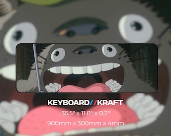 Studio Ghibli Desk Mat XL | Aesthetic Kawaii Mouse Pad for Gamers | Gaming PC Keyboard Mat Keycaps | Cottagecore Anime Desk Gift Mousepad