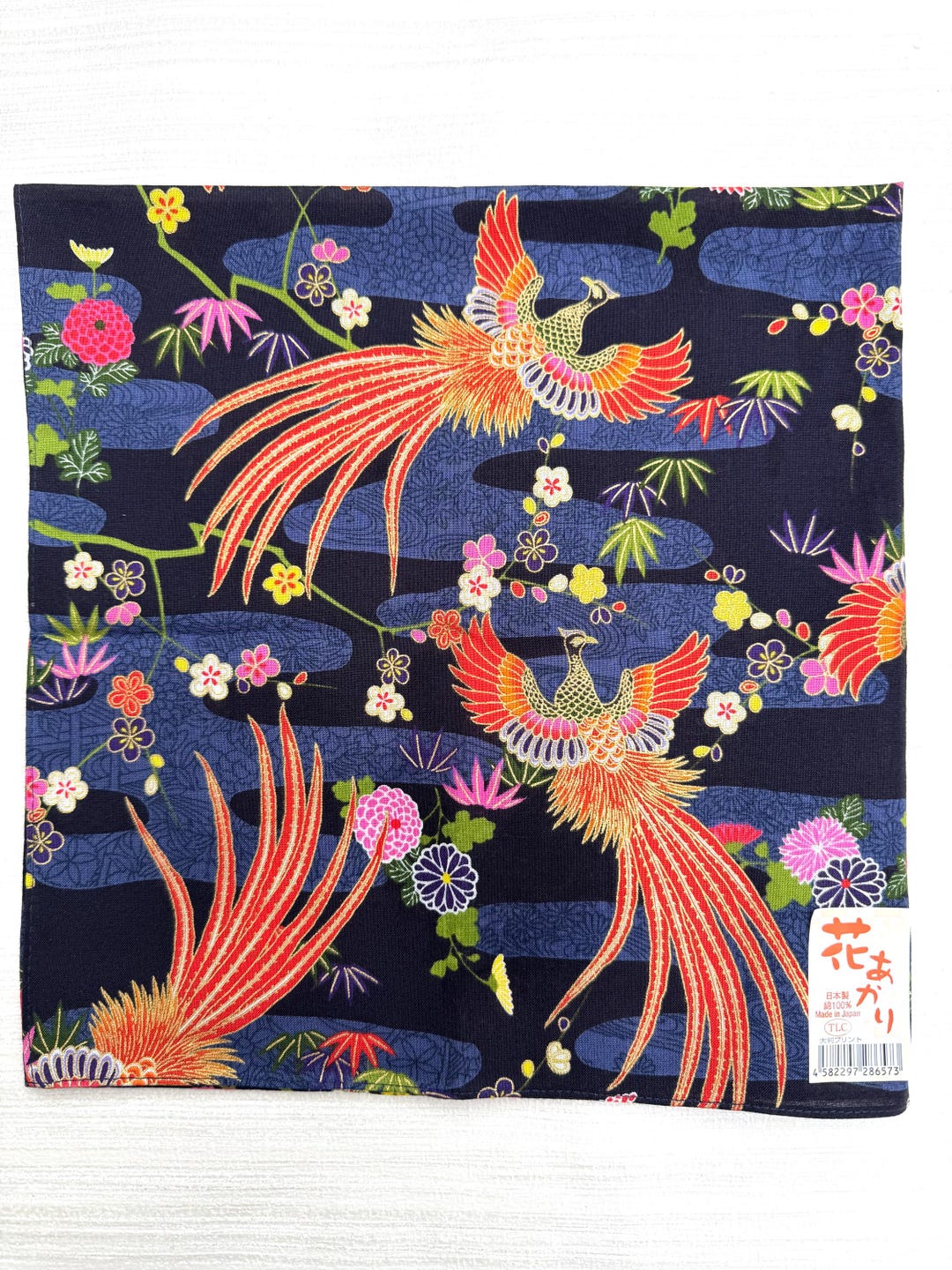 Japanese Furoshiki Wrapping Cloth Hana Akari Phoenix Houou Pattern Made ...