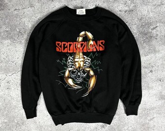 Vintage 80s 1988 Scorpions World Tour sweatshirt grail rare rock & roll band music