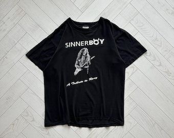 Sinnerboy Tribute to Rory Gallagher blues rock vintage tee Irish legend 90s rare