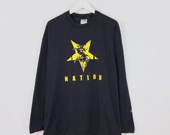 Vintage 00s Sepultura Nation World Tour 2001 Faded longsleev t-shirt y2k rock og