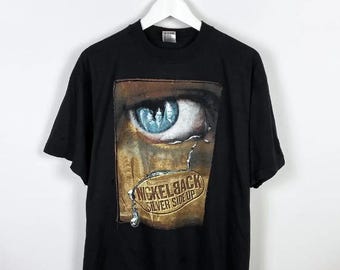 2001 Nickelback Silver Side up Album Promo T-shirt. Vintage 00s