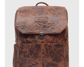 derek alexander backpack leather PW-20149 NYLON -TEARDROP BACK PACK Vintage Leather Bag Backpack Bookbag