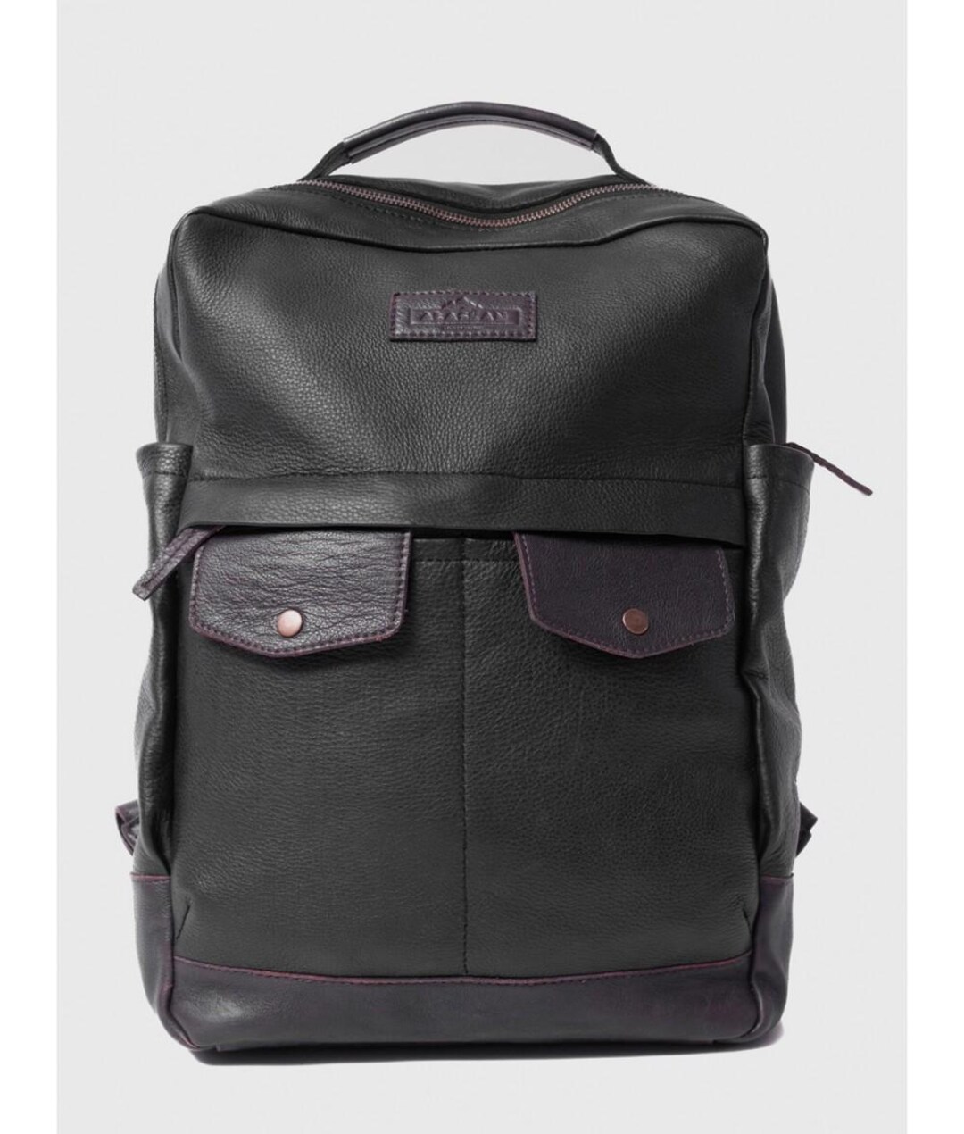Mens Leather Laptop Backpack | Alaskan Black Cowhide Backpack - Etsy