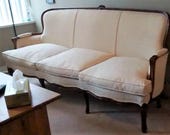 Vintage French Settee Wingback Louis XV style Sofa