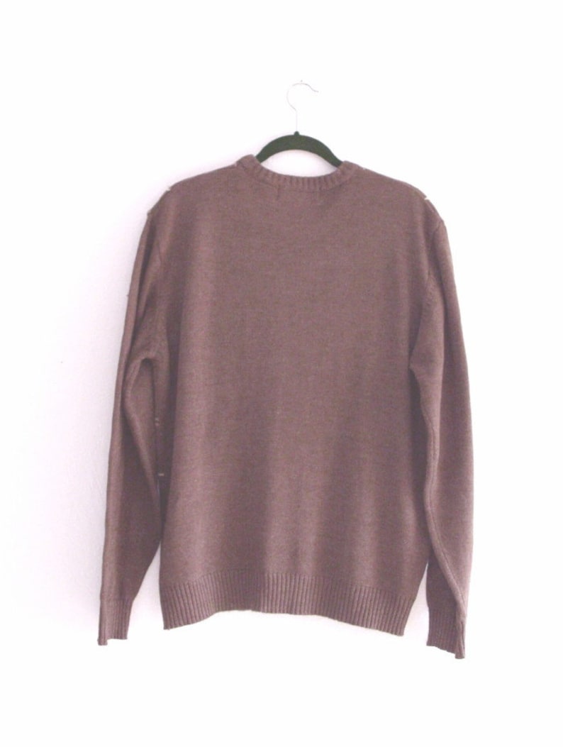 Sale Vintage Crew Neck Brown Sweater Large