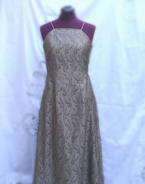 Sale Embroidered Silk Cocktail Audrey Hepburn Styl