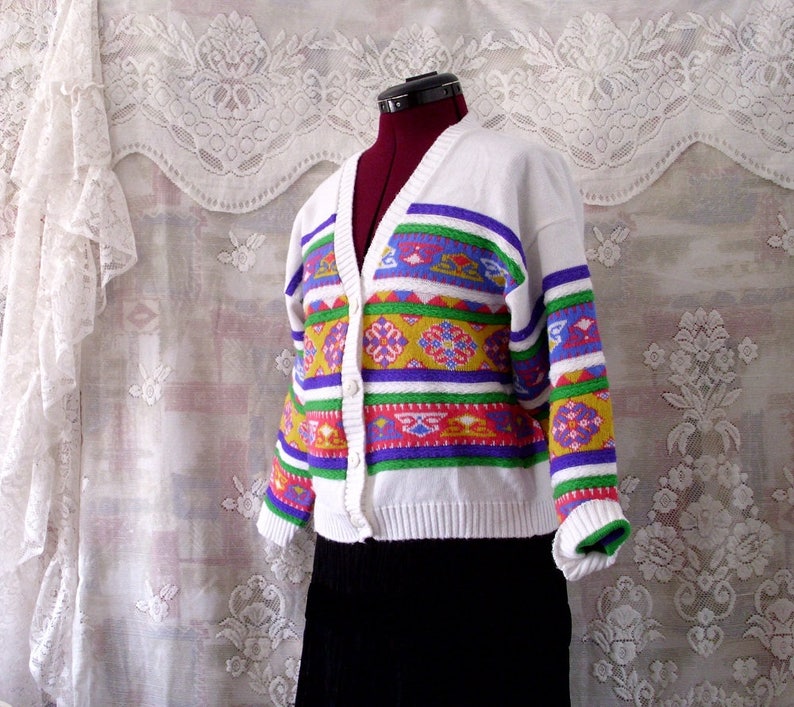 VTG knitted cropped cardigan