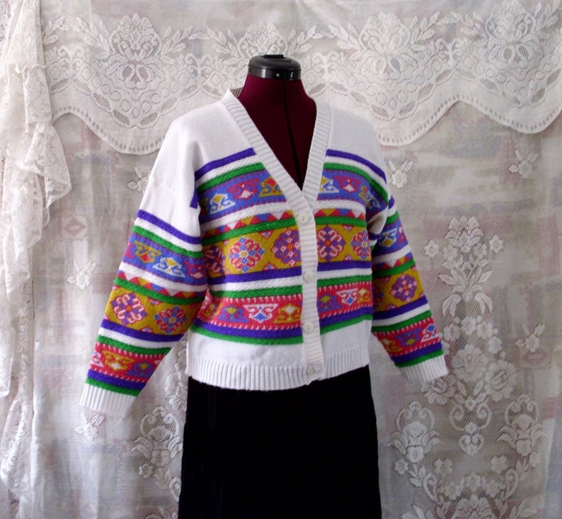 VTG knitted cropped cardigan