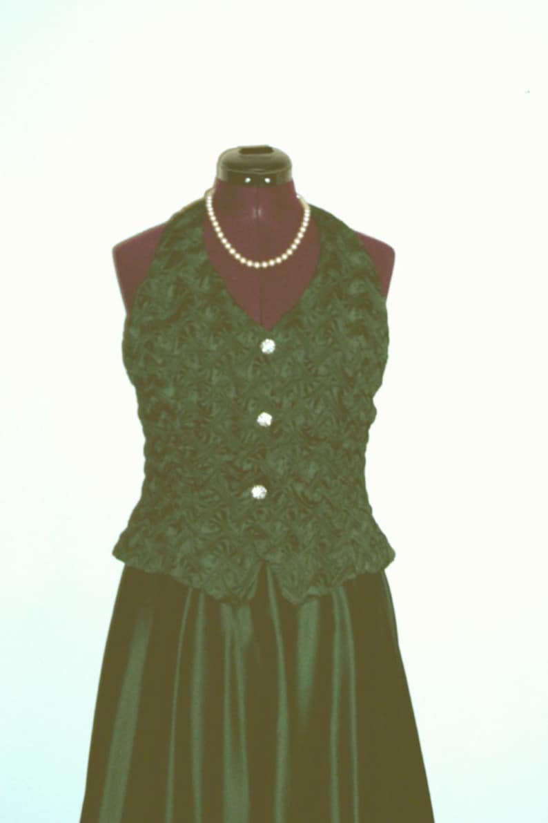Elegant Pine Green Halter Dress Formal Gown Prom Bridesmaid Etsy