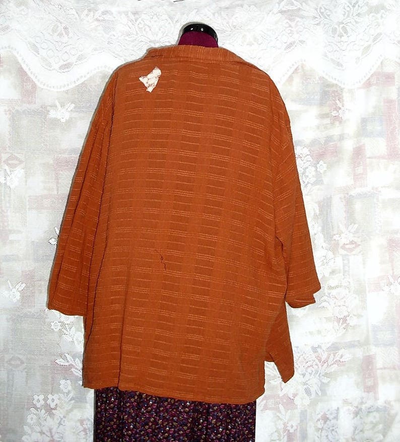 Sale 40/% off Woven Linien Boho Shirt Jacket Plus Size #KheGreen #Eco Fashion