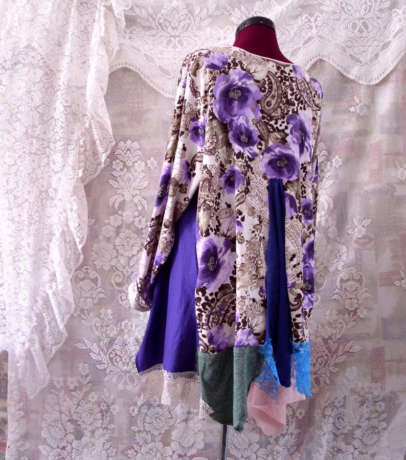 Plus Size #KheGreen #Eco Fashion Holiday Sale Gypsy Patchwork Tunic dress