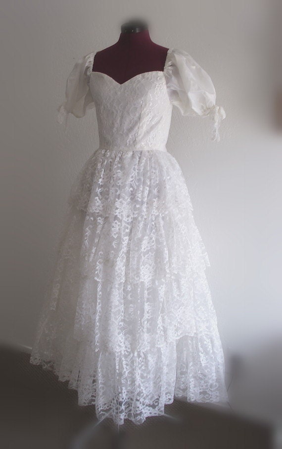 Holiday Sales 1950s Inspired Wedding Dress Khegreen Etsy