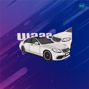 Diseño de bordado de coche deportivo alemán – Archivo de bordado a máquina de coche de lujo para PES DST JEF – Patrón de bordado automático de descarga instantánea