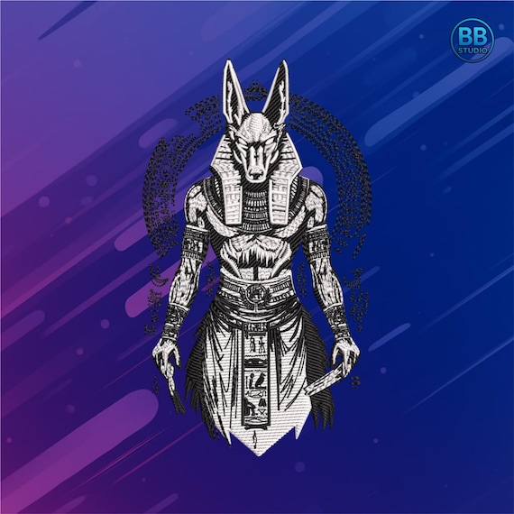 Anubis Embroidery Design