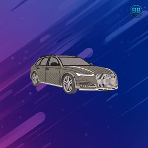 German Allroad Car Embroidery Design | Suv Wagon Patch PES DST JEF | German Car Machine Embroidery File for Hoodies & T-shirts