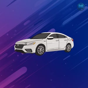 Japanese Auto Embroidery Design PES DST JEF | Realistic Car Machine Embroidery File | Auto Patch for Hoodie, Backpack or Car Lovers Gift