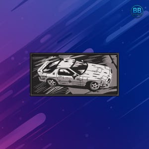 Drift Car Embroidery Design | JDM Car Machine Embroidery File (pes, dst, jef)