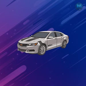 Diseño de bordado de coche americano / Parche para coche PES DST JEF / Archivo de bordado a máquina de coche sedán para sudaderas con capucha y chaquetas