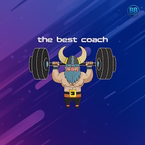 El mejor diseño de bordado vikingo para entrenadores (PES, DST, JEF) / Regalo divertido para gimnasio / Parche de entrenador de levantamiento de pesas para camisetas, sudaderas y bolsas deportivas