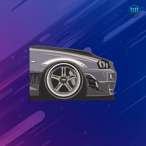 Japanese Auto Embroidery Design | JdM Car PES DST JEF | Supercar Patch Machine Embroidery File for Hoodies & Jackets