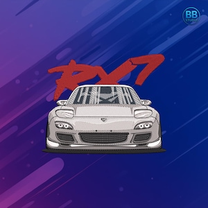 自動車刺繍デザイン PES DST JEF | 日本車ミシン刺繍ファイル | ジャケット用JdMパッチ、または車とドリフト愛好家へのギフト