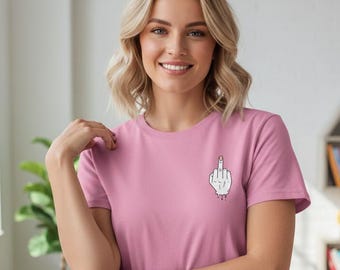 Middle Finger T-Shirt • Funny Women's Shirt • Savage Fingernail Shirt • Attitude Tee • Sarcastic Gift for Girlfriends