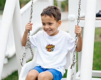 Goooal Kids' T-Shirt • Football Shirt for Boys and Girls • Soccer Shirt for Kids • Gift for Little Football Fans • Kids Tee