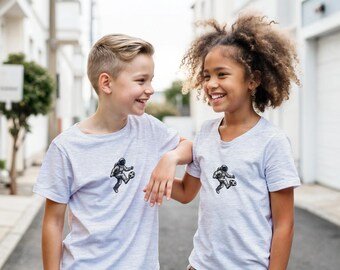 Astronaut Football Kids T-Shirt • Space Football Player • Sports Shirt for Boys & Girls • Gift for Little Football Fans • Kids Tee