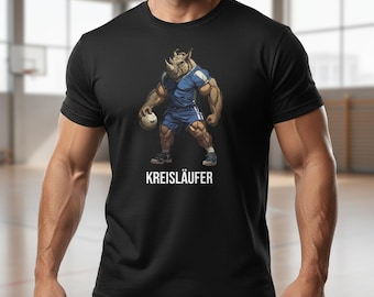 Pivot T-Shirt • Handball Shirt with Rhinoceros • Funny Handball Shirt • Gift for Handball Players