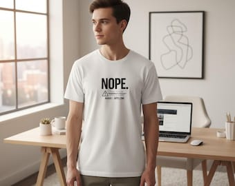 Nope Task Failed Mood Offline T-Shirt, Funny Office Shirt, Sarcastic IT Humor Shirt, Minimalist Nerd Tee, Gift for Colleagues