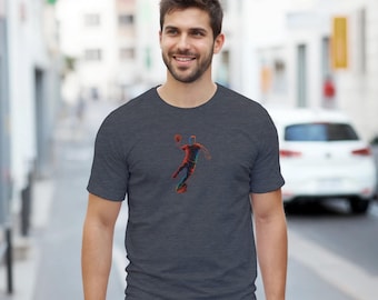 Handball T-Shirt • Neon Handball Player Design • Sports Shirt for Handball Players • Dynamic Handball Motif • Gift for Handball Fans