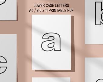 Alfabeto - Lettere minuscole - PDF stampabile - A4 / Lettera