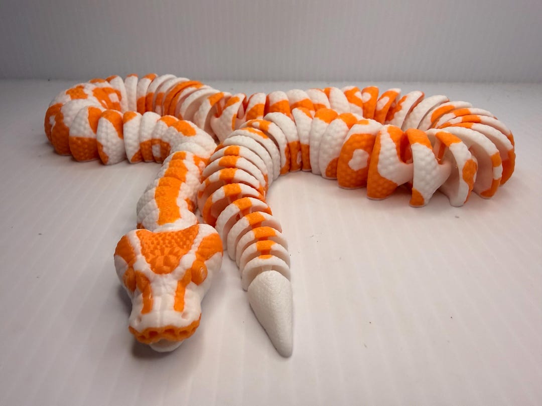 3D Print Articulated Flexi Albino Ball Python; Snake - Etsy