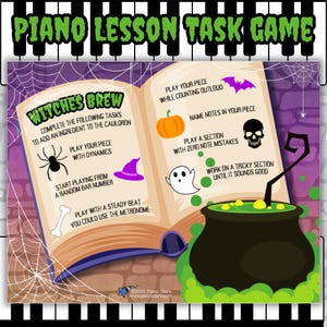 Piano Lesson Game,Witches Brew Piano Lesson Game,Piano Teacher Resources,Halloween Piano Game,Piano Group Lessons,Piano Group Lesson Game