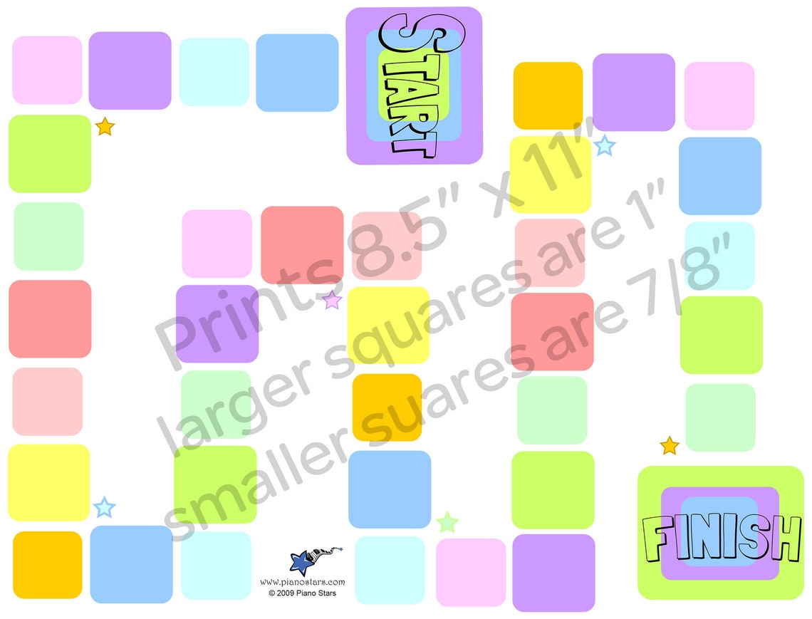 Custom Board Game Printable, Piano Games, Piano Lesson Games, Piano ...