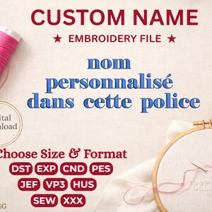 Nom du fichier de conception de broderie - Elephant Font (Digital Download)