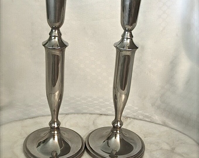 Vintage Silver Candlesticks by Godinger Etsy