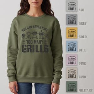 Funny BBQ Shirt, You Can Never Have Many Grills, Pitmaster T-shirt, Barbecue Graphic Top image 2