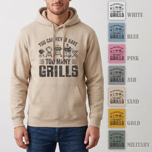 Funny BBQ Shirt, You Can Never Have Many Grills, Pitmaster T-shirt, Barbecue Graphic Top image 3