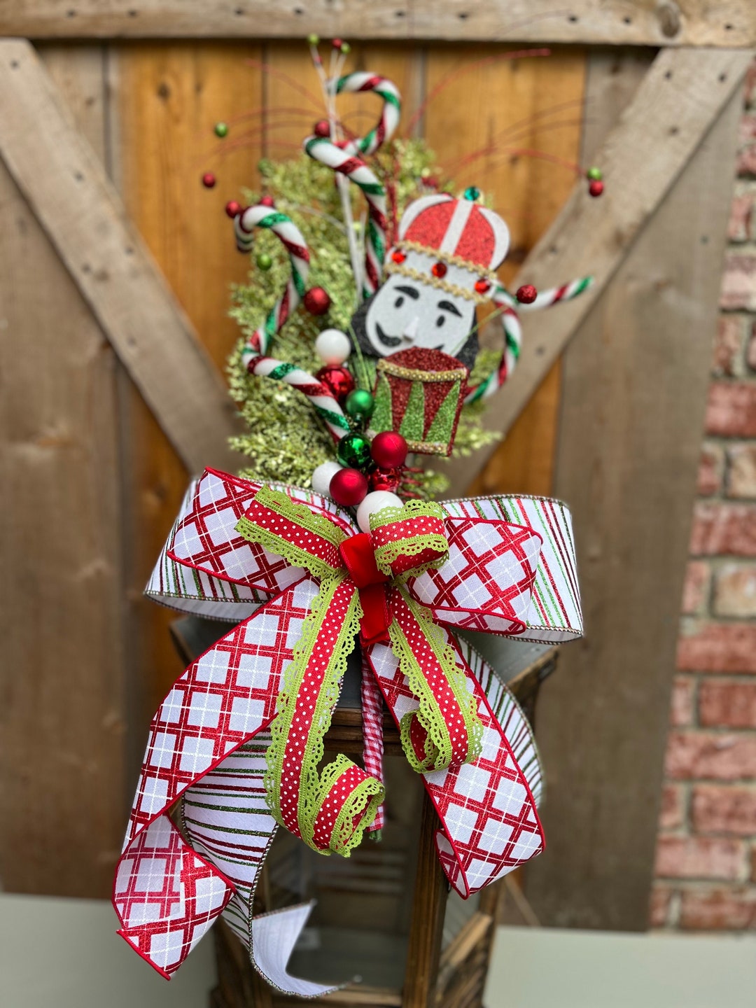 Nutcracker Christmas Tree Topper, Bannister Christmas Decor, Christmas