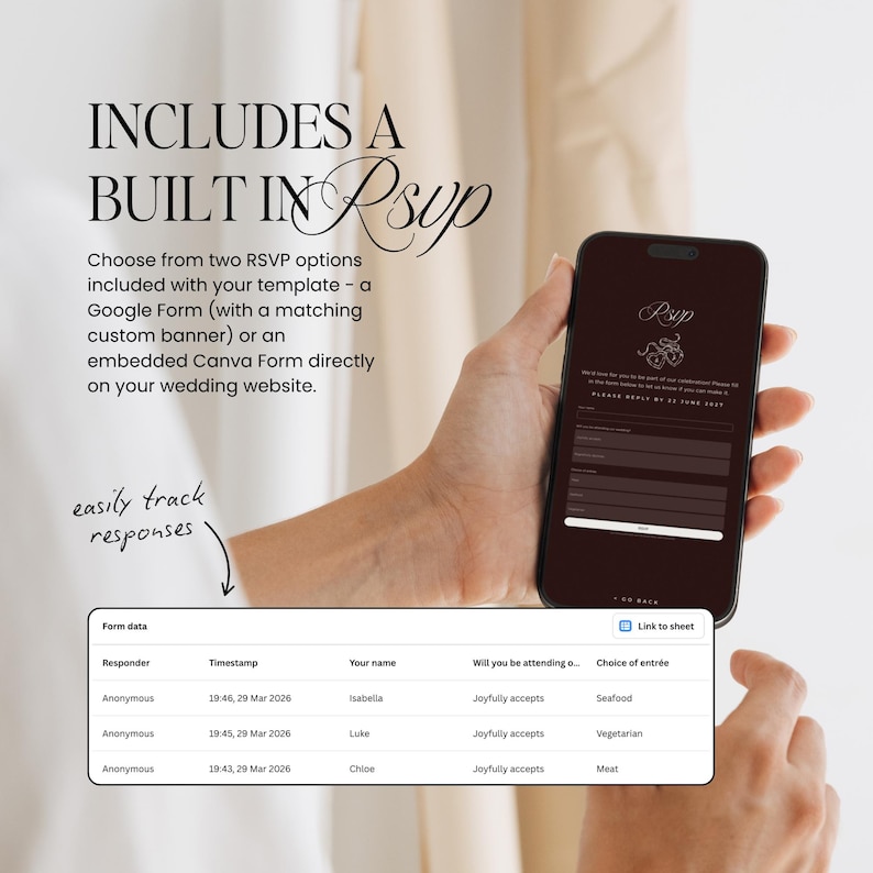 Old Money Wedding Website Template with RSVP: Classic Burgundy Digital Invitation image 8