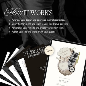 Ivory Photo Booth Save The Date Wedding Website Template: Classic Old Money Lace Digital Invitation with Music image 19
