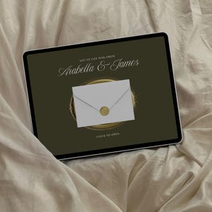 Olive Old Money Save The Date Wedding Website Template: Classic Digital Invitation image 2